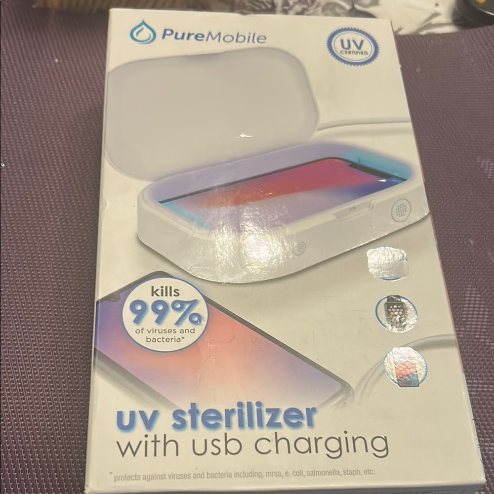 New‎ White UV Sterilizer with USB Charging— new, factory sealed